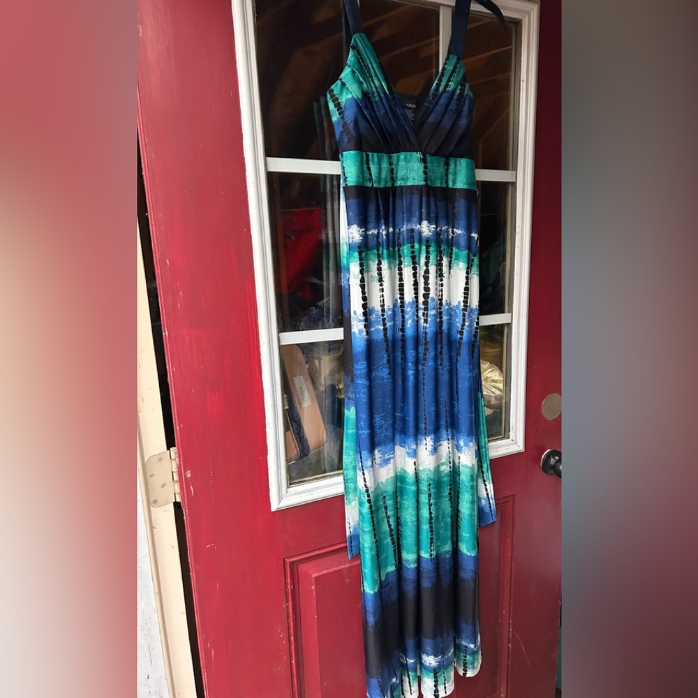 Hypnotic blue turquoise maxi dress size medium